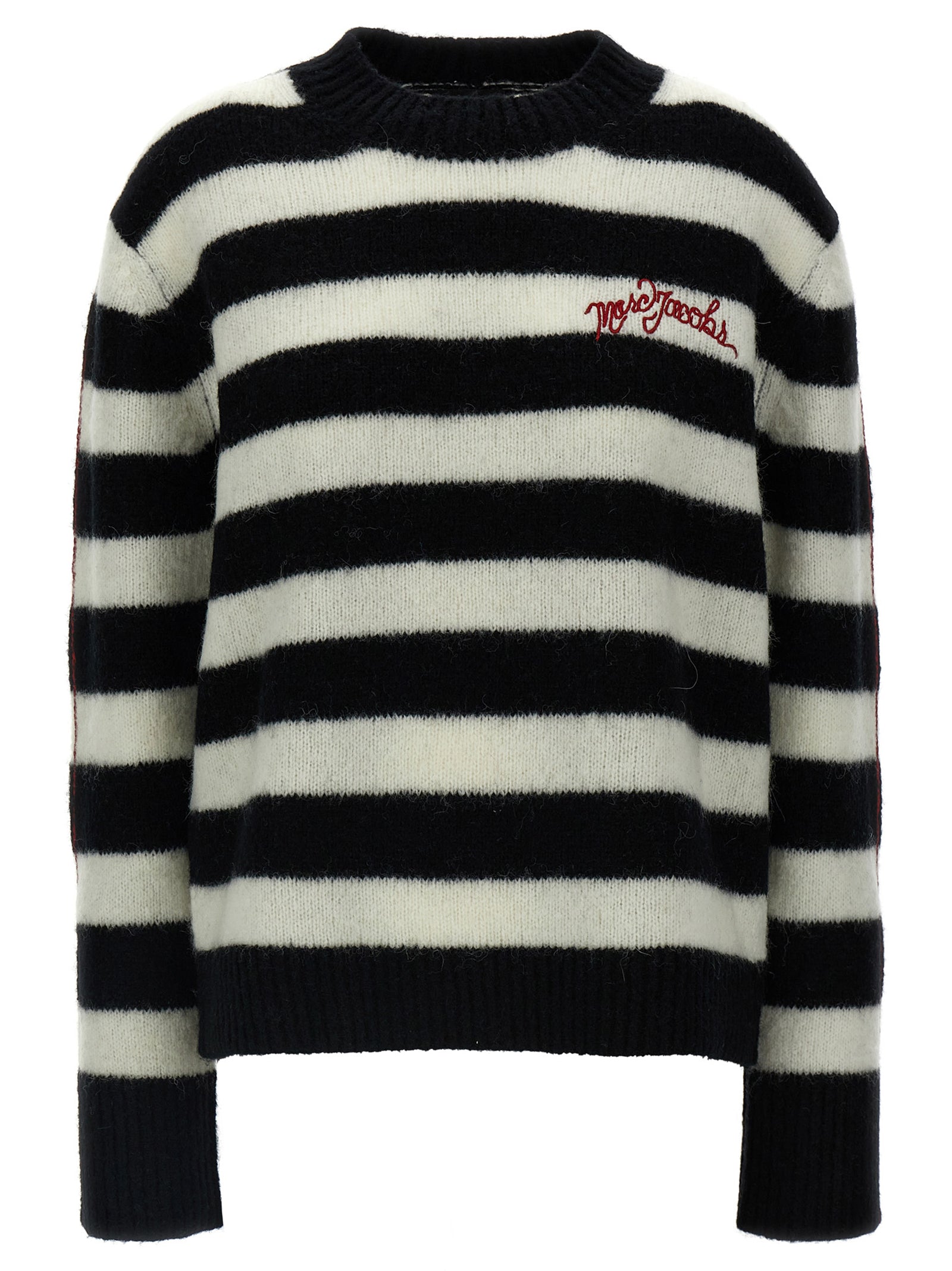 Marc Jacobs Black and White Striped Alpaca-Wool Sweater