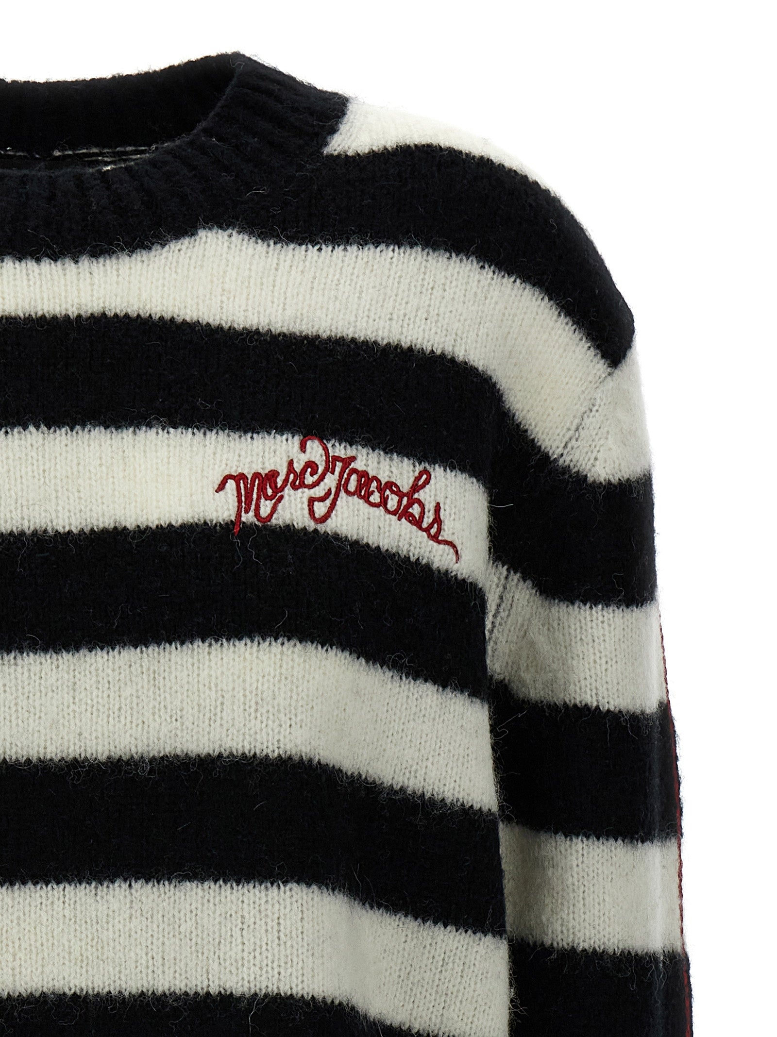 Marc Jacobs Black and White Striped Alpaca-Wool Sweater