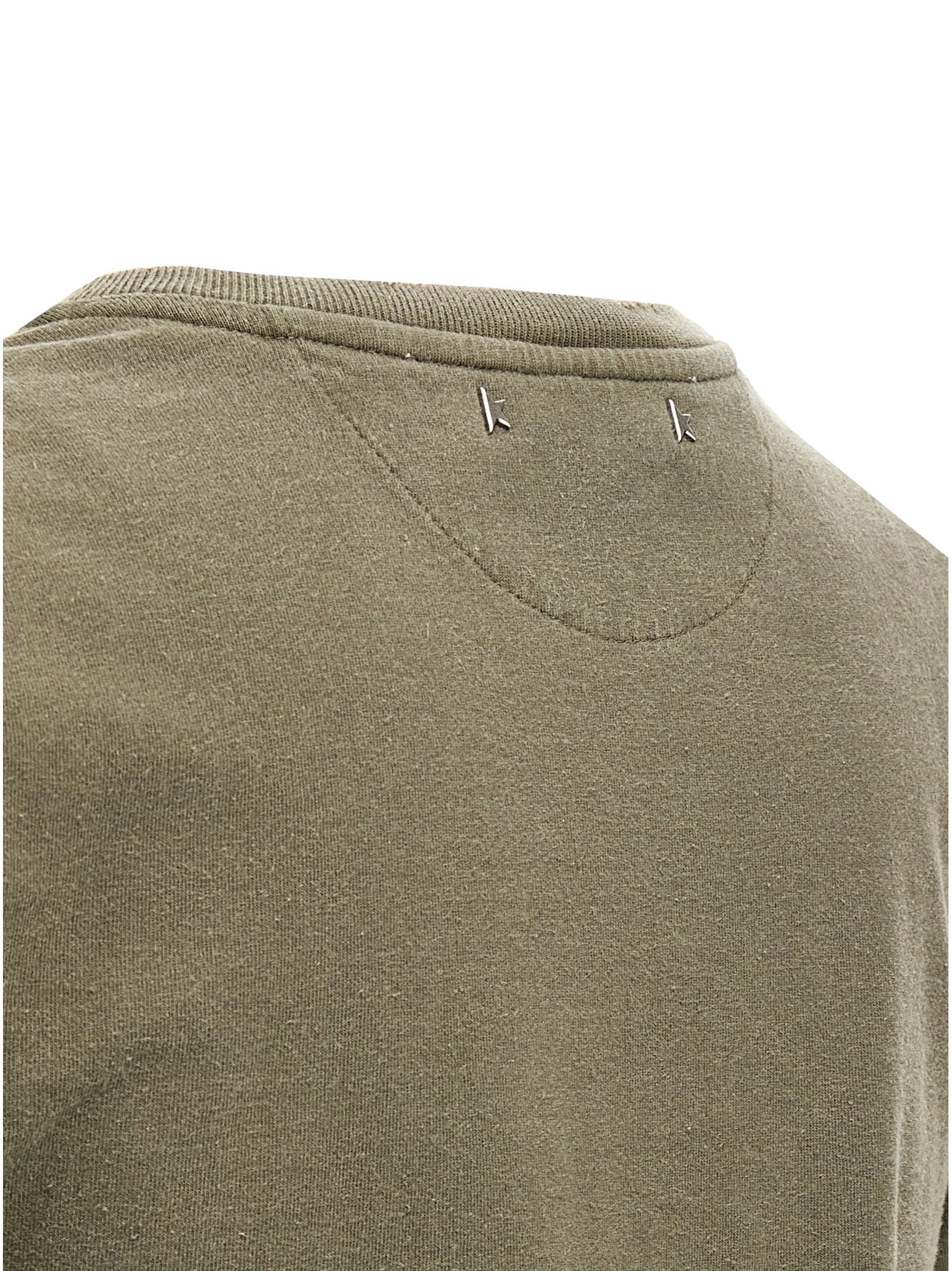 Golden Goose Green Bicolor Cotton T-Shirt
