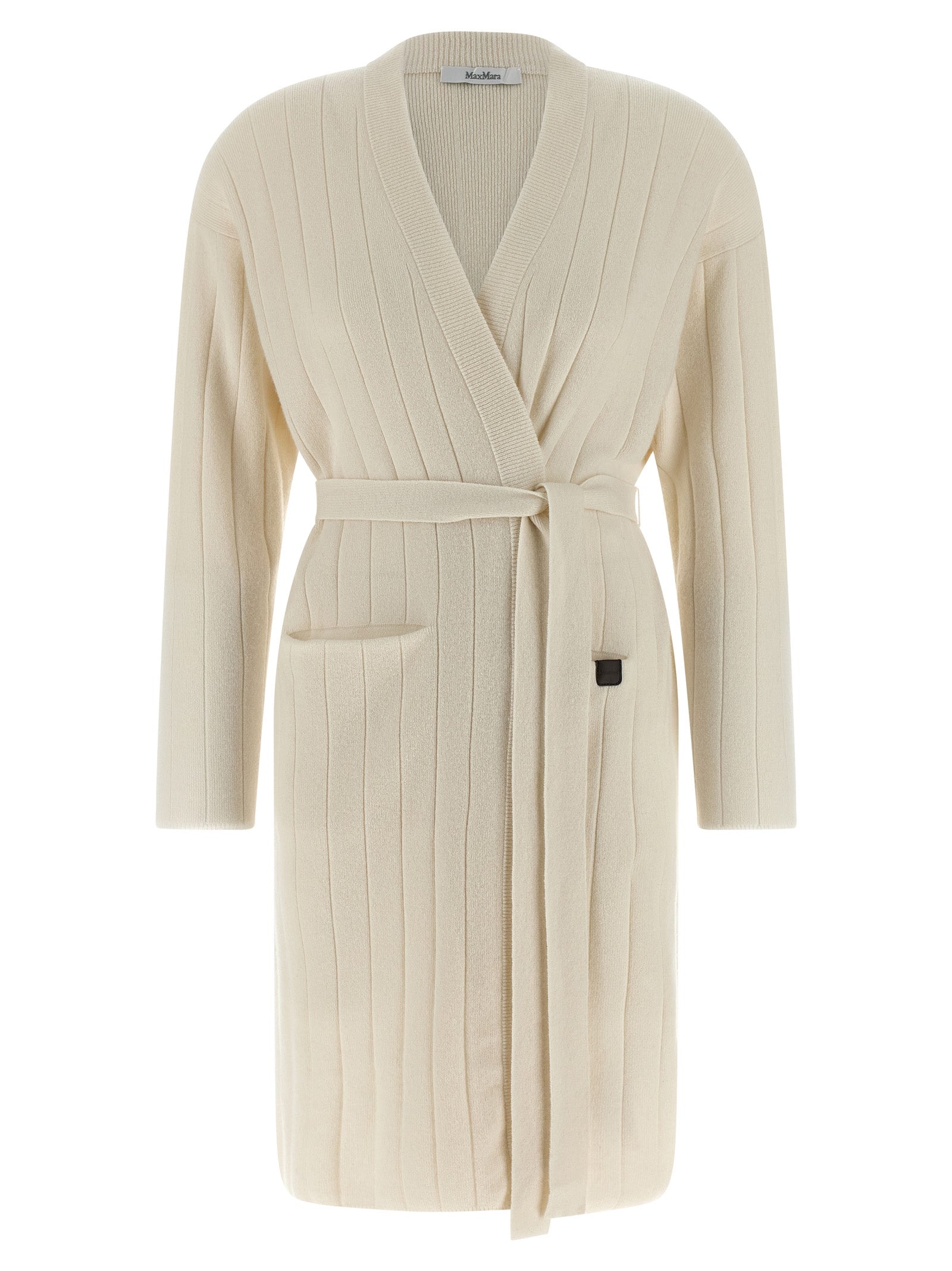 Max Mara White Cashmere Robe Cardigan