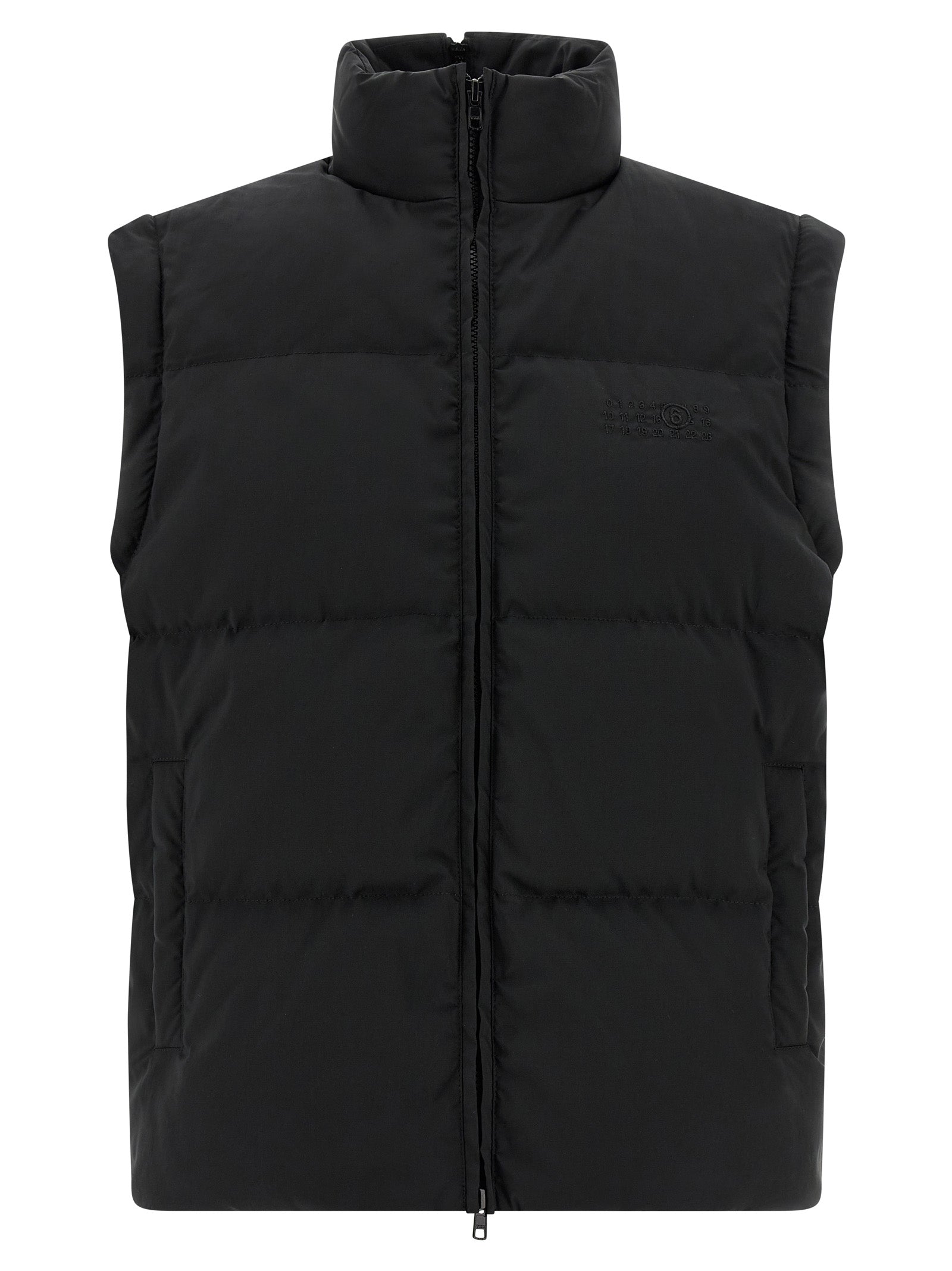 MM6 Maison Margiela Black Polyester Full-Length Jacket