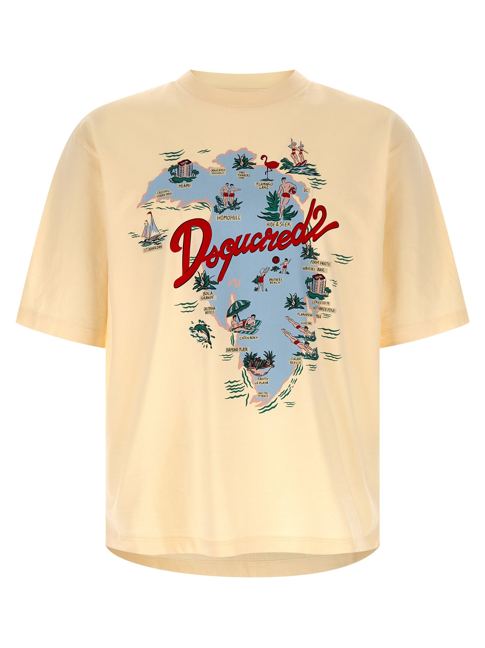 Dsquared2 Beige Cotton T-Shirt
