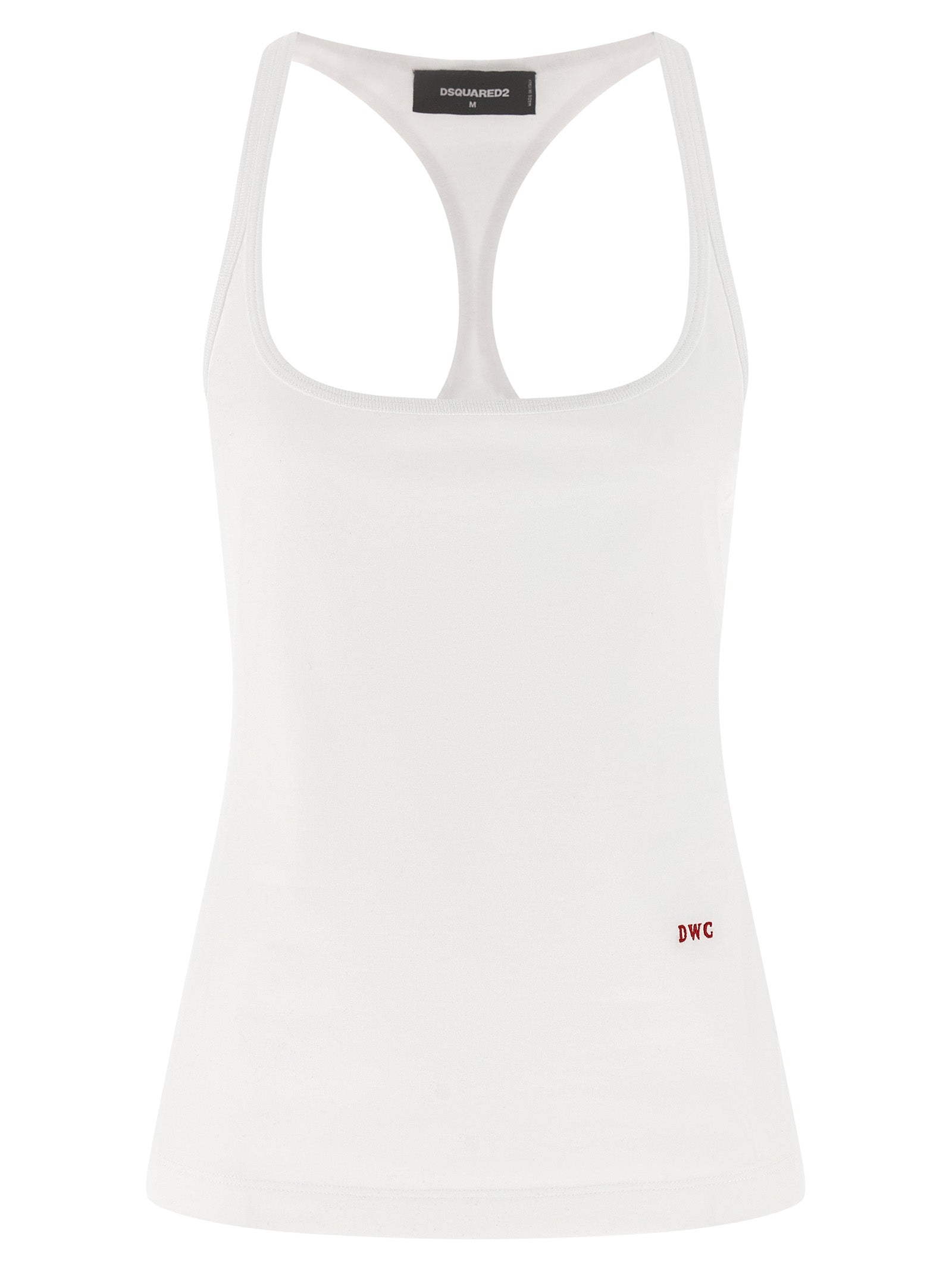 Dsquared2 White Cotton Tank Top