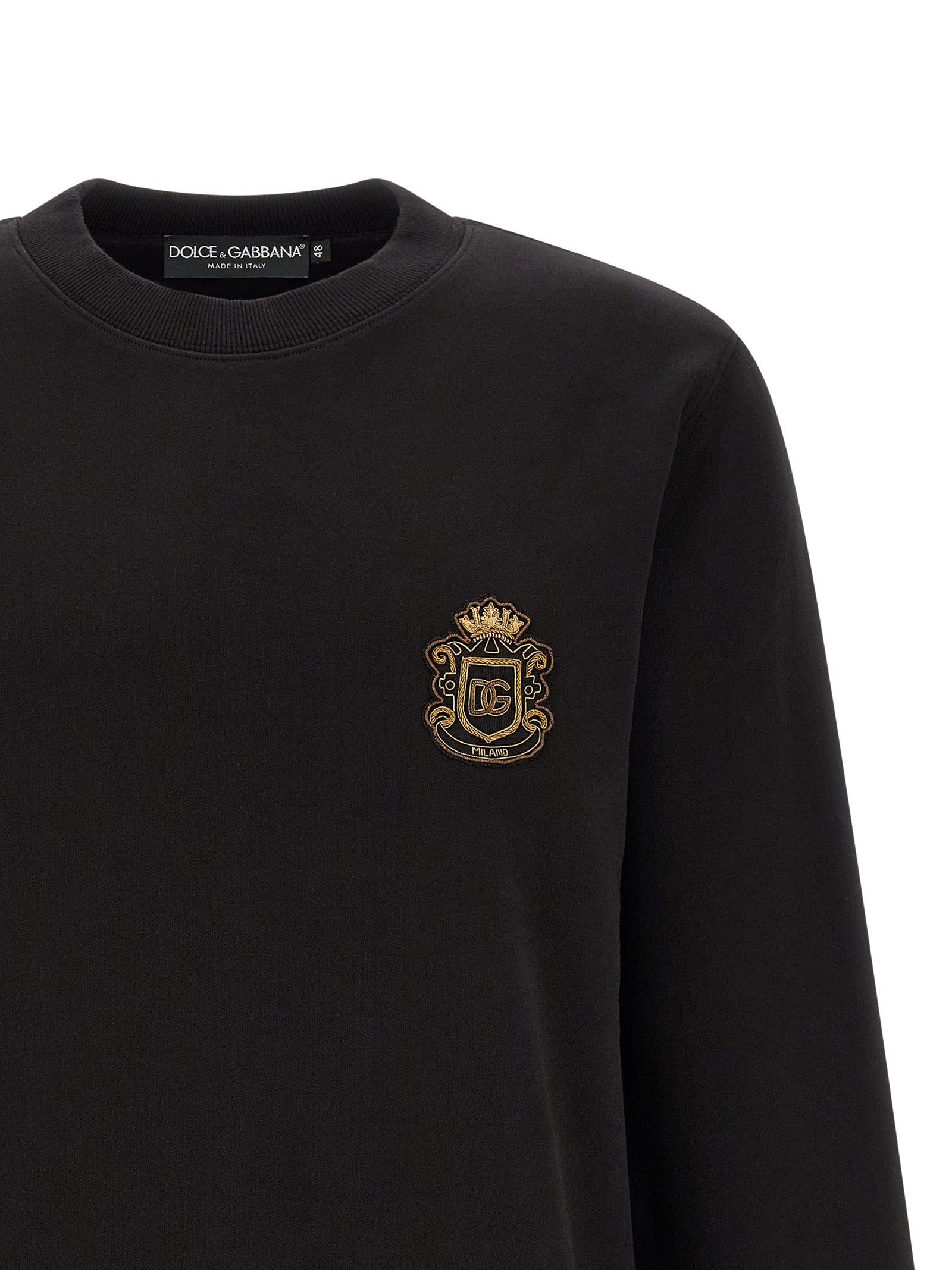Black Cotton Sweatshirt