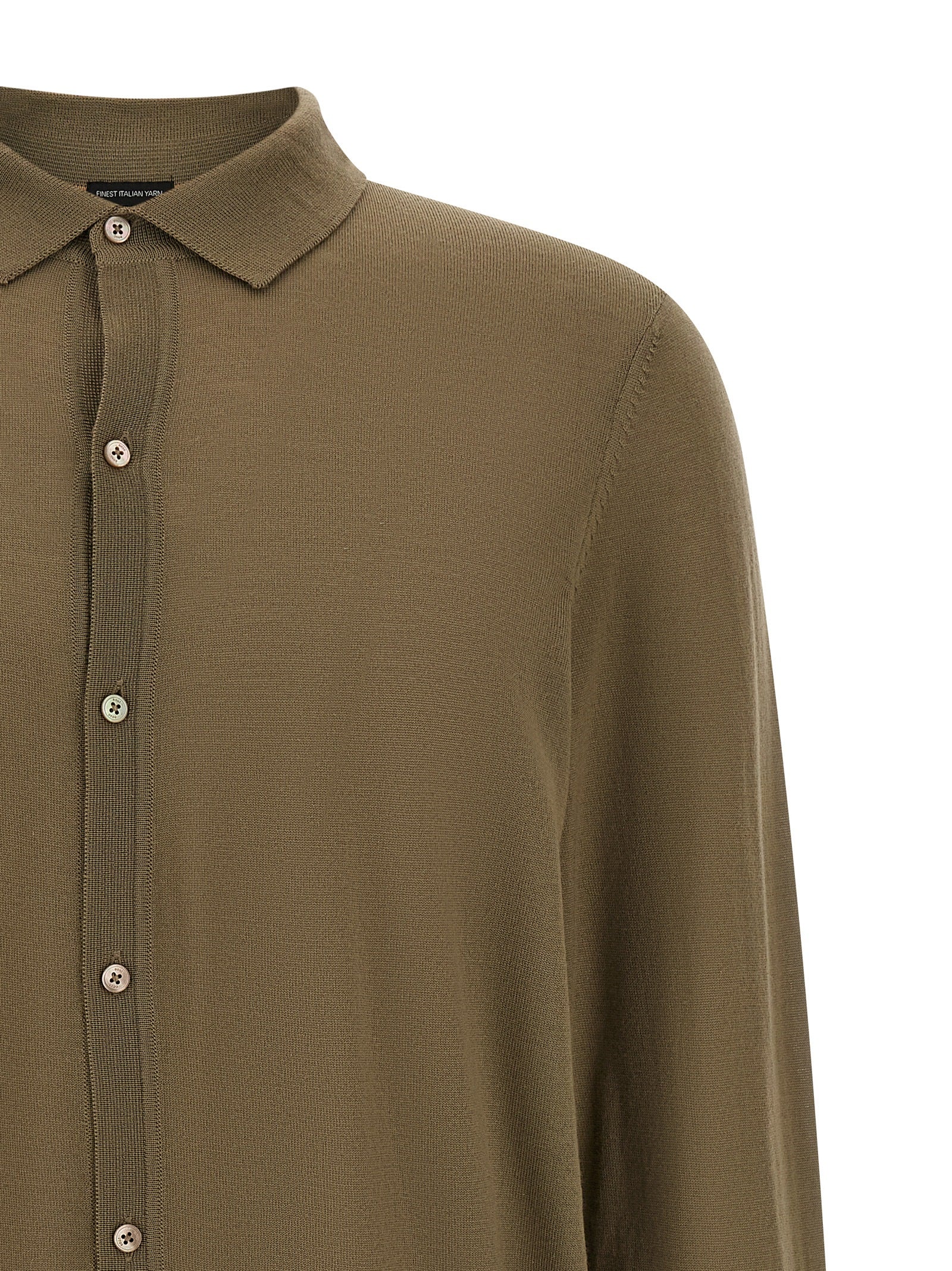 Hugo Boss Two-Tone Virgin Wool Polo Shirt