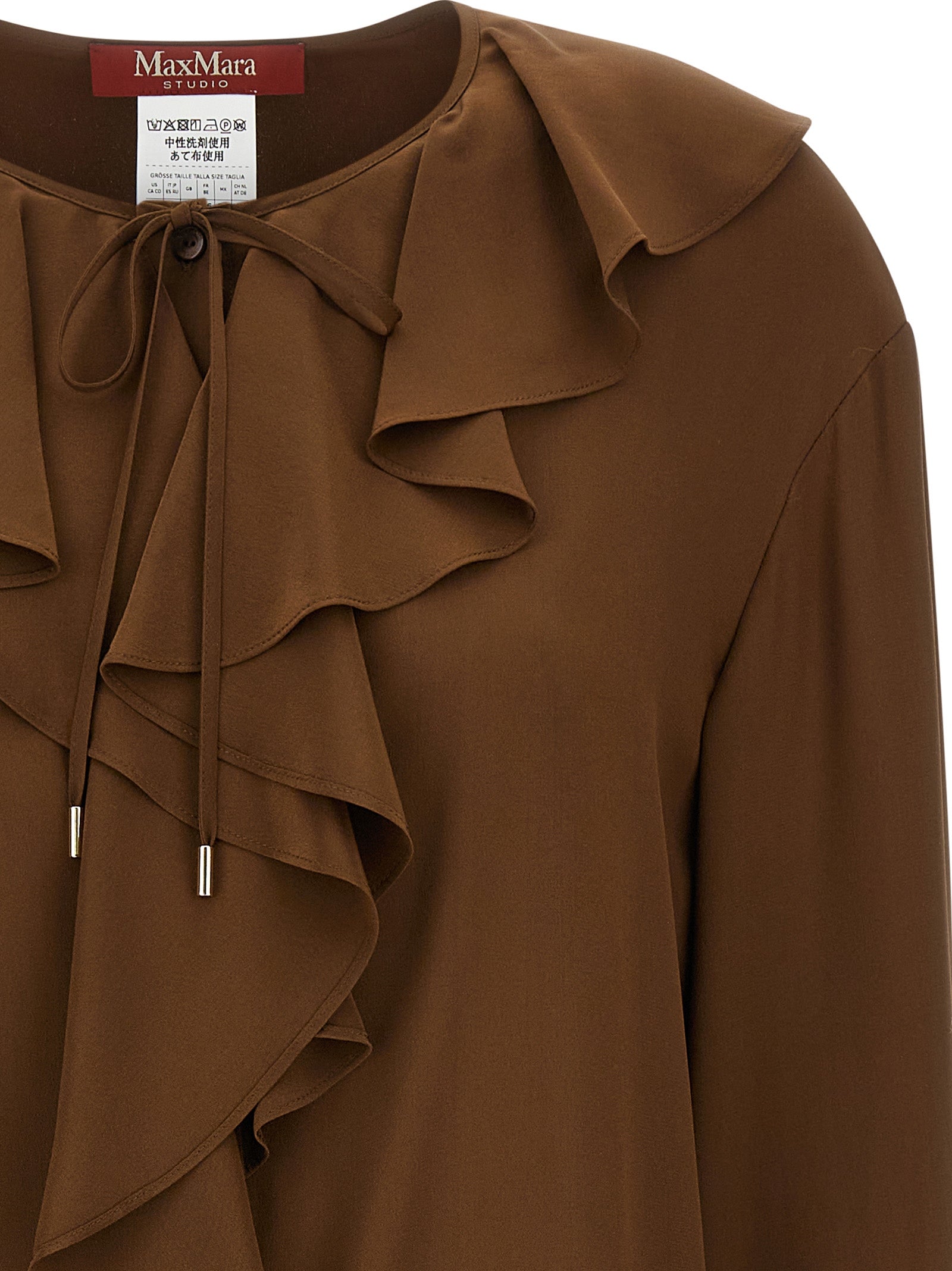 Brown Silk Blouse