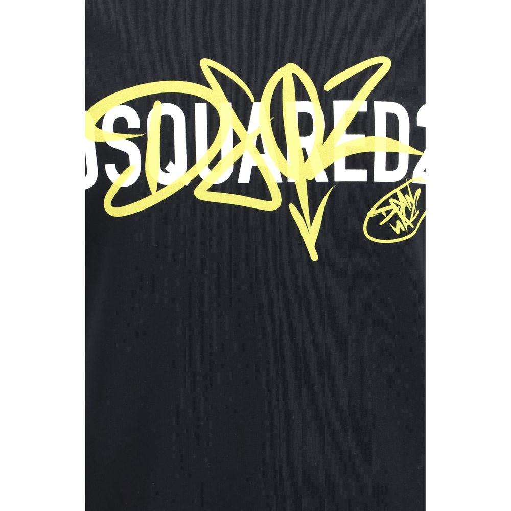 Dsquared2 Black Cotton T-Shirt