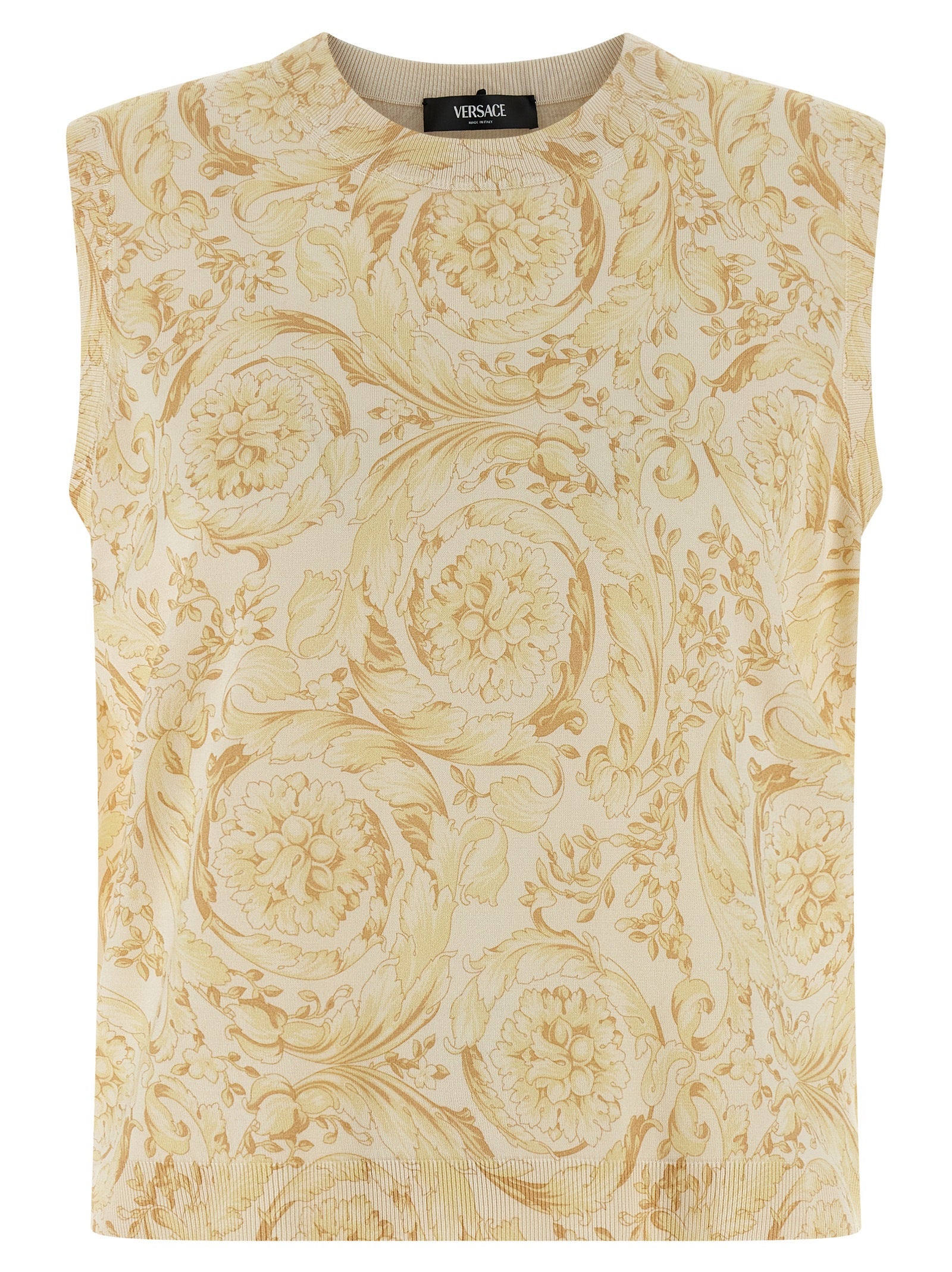 Versace Multicolor Silk Sleeveless Jacket
