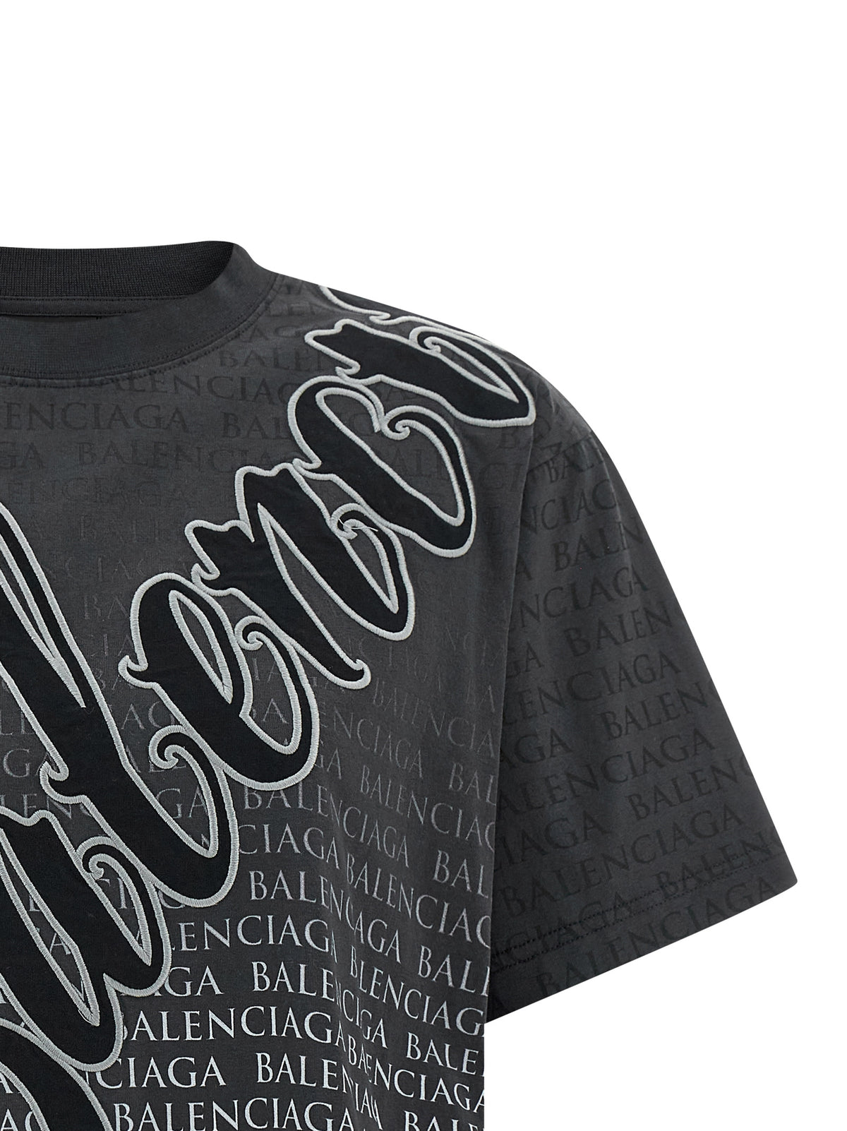 Balenciaga Black Cotton T-Shirt