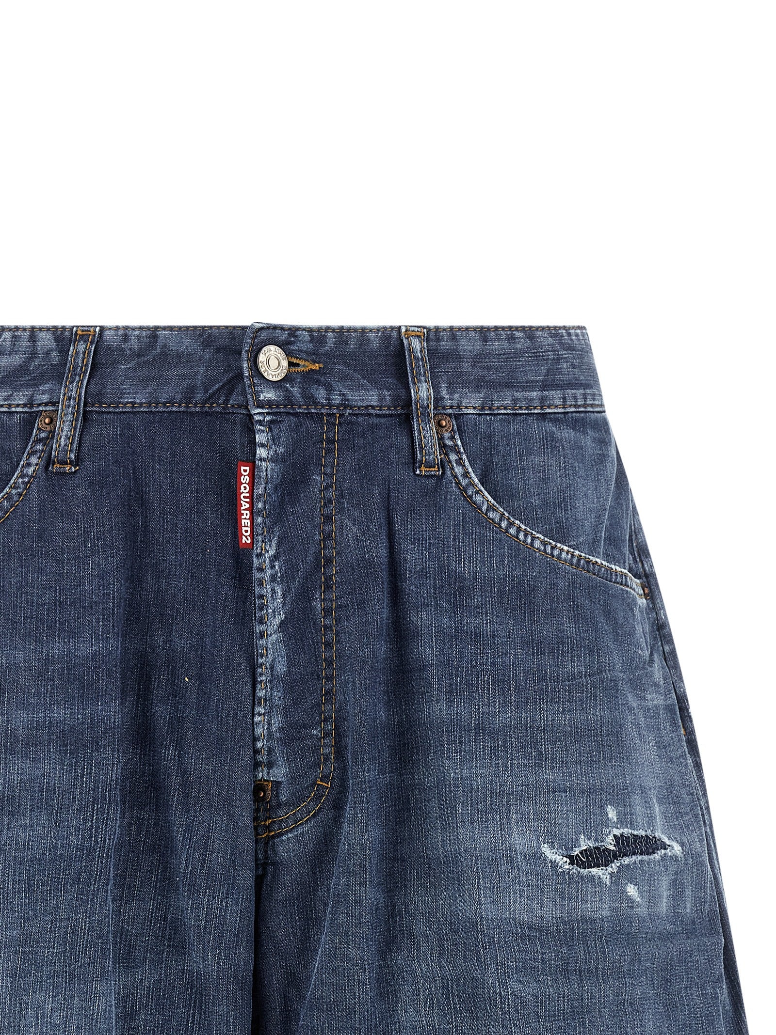 Dsquared2 Blue Cotton Bermuda Shorts