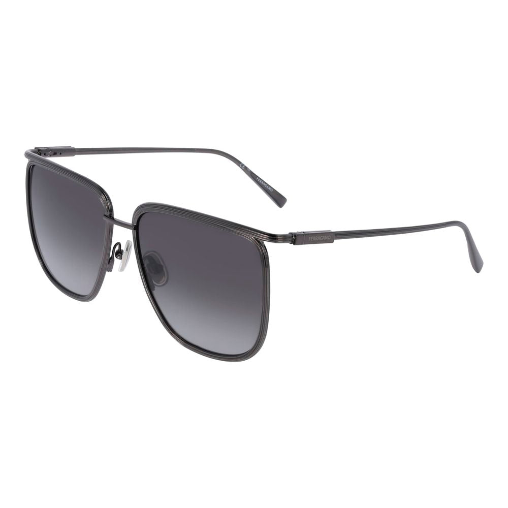 Ferragamo Grey Metal Sunglasses