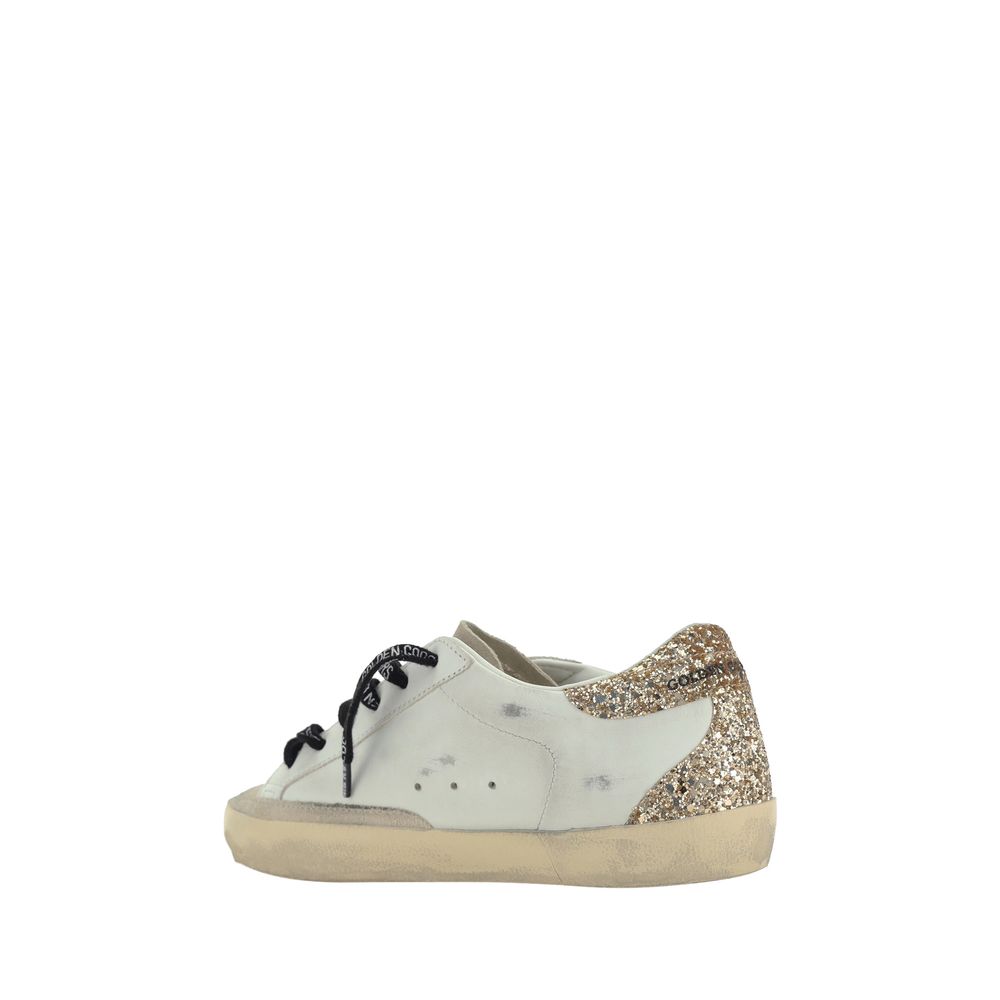 Golden Goose White Leather Super Star Sneakers