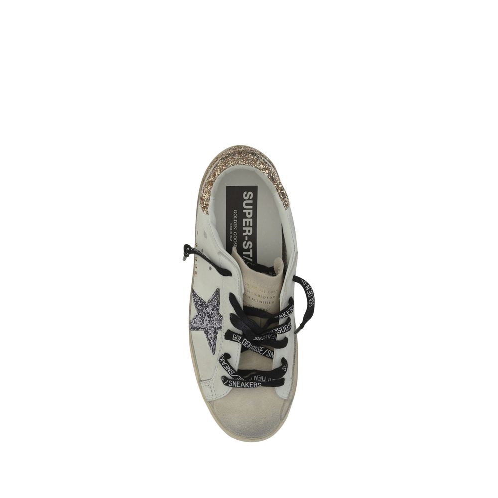 Golden Goose White Leather Super Star Sneakers
