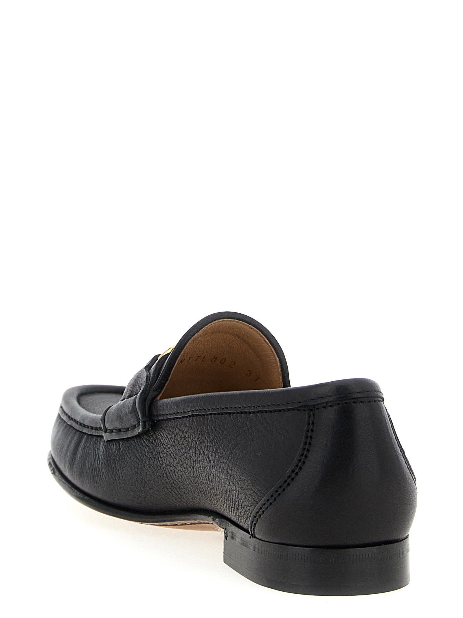 Valentino Garavani Black Buffalo Leather Loafers