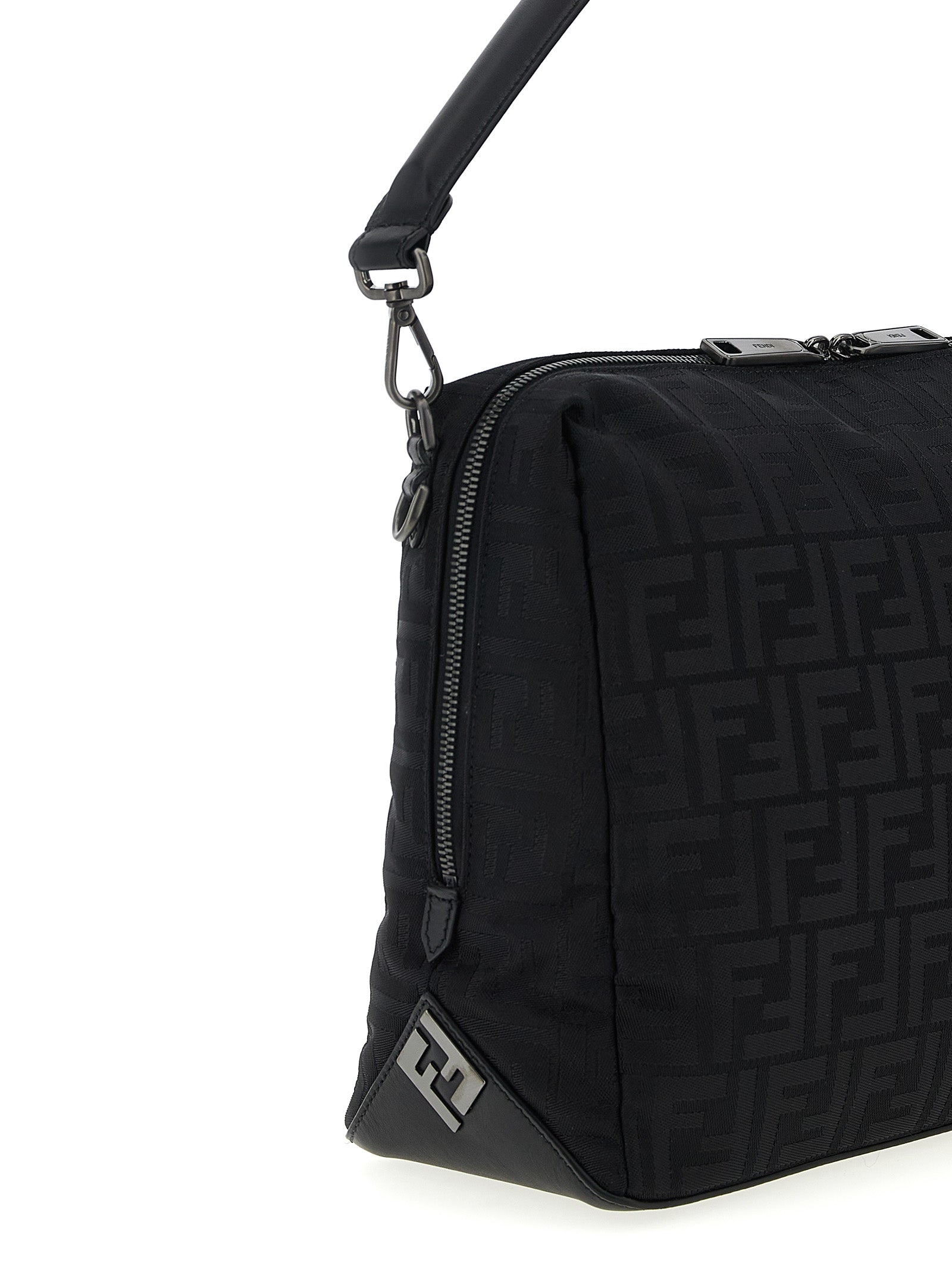 Fendi Black Padded Nylon Shoulder Bag