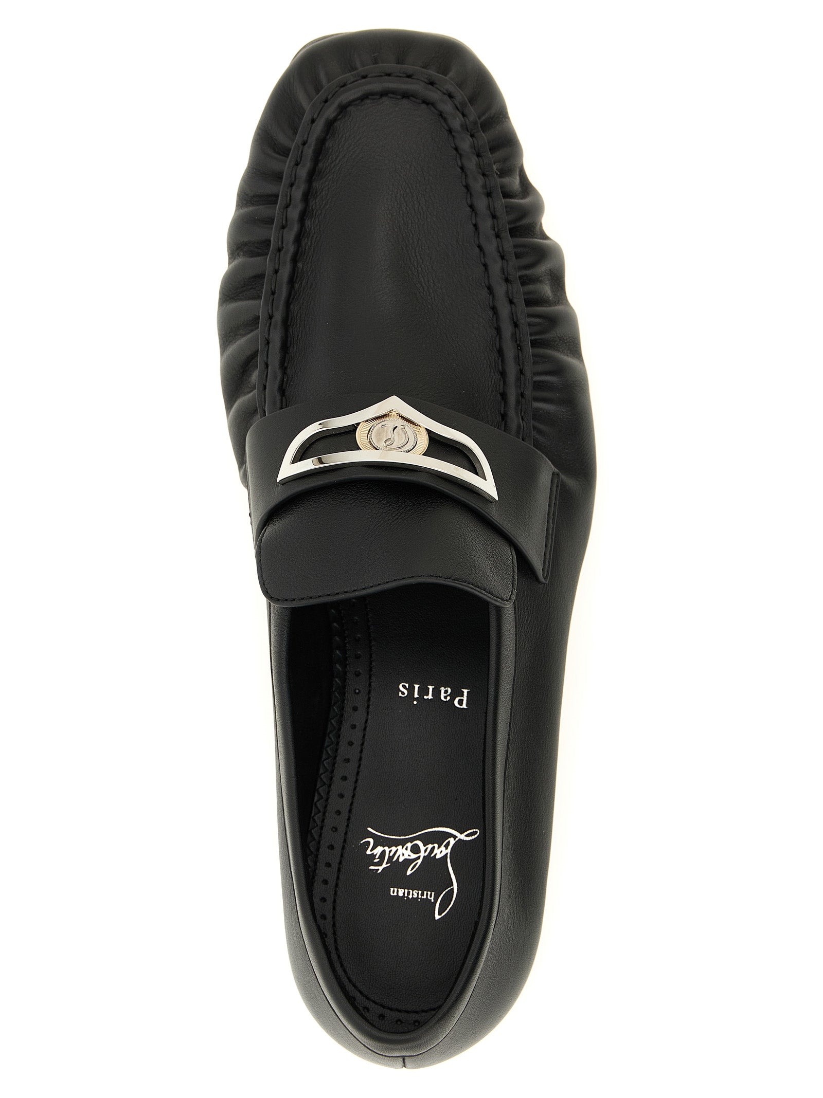 Christian Louboutin Black Calfskin Mocallista Loafers
