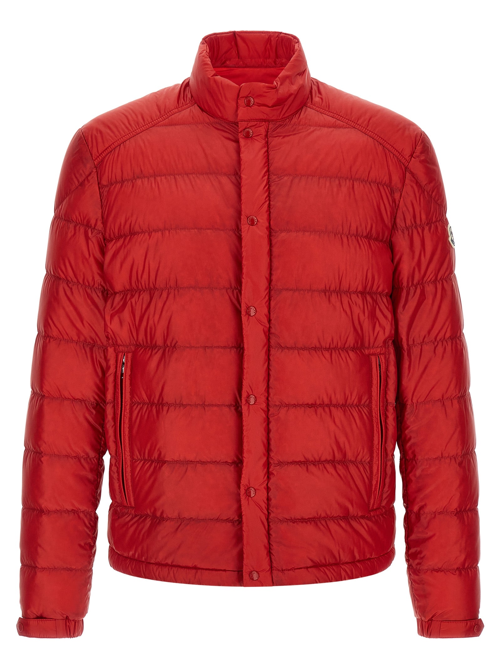 Moncler Red Polyamide Full-Length Jacket