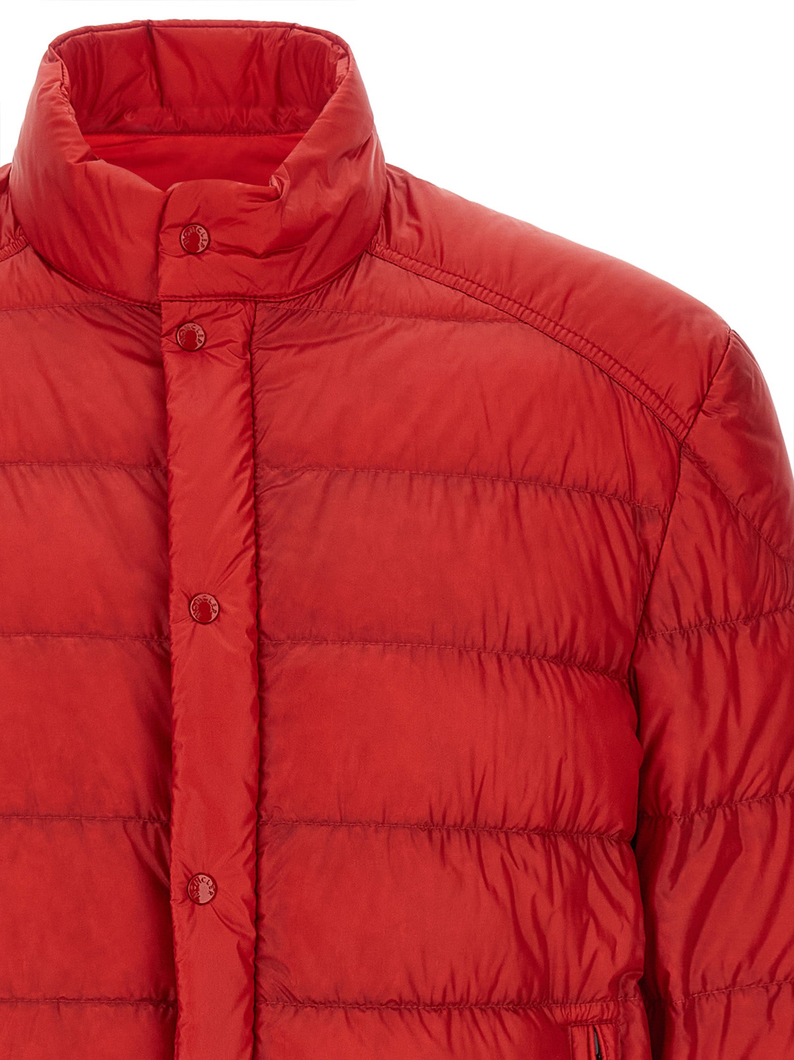 Moncler Red Polyamide Full-Length Jacket
