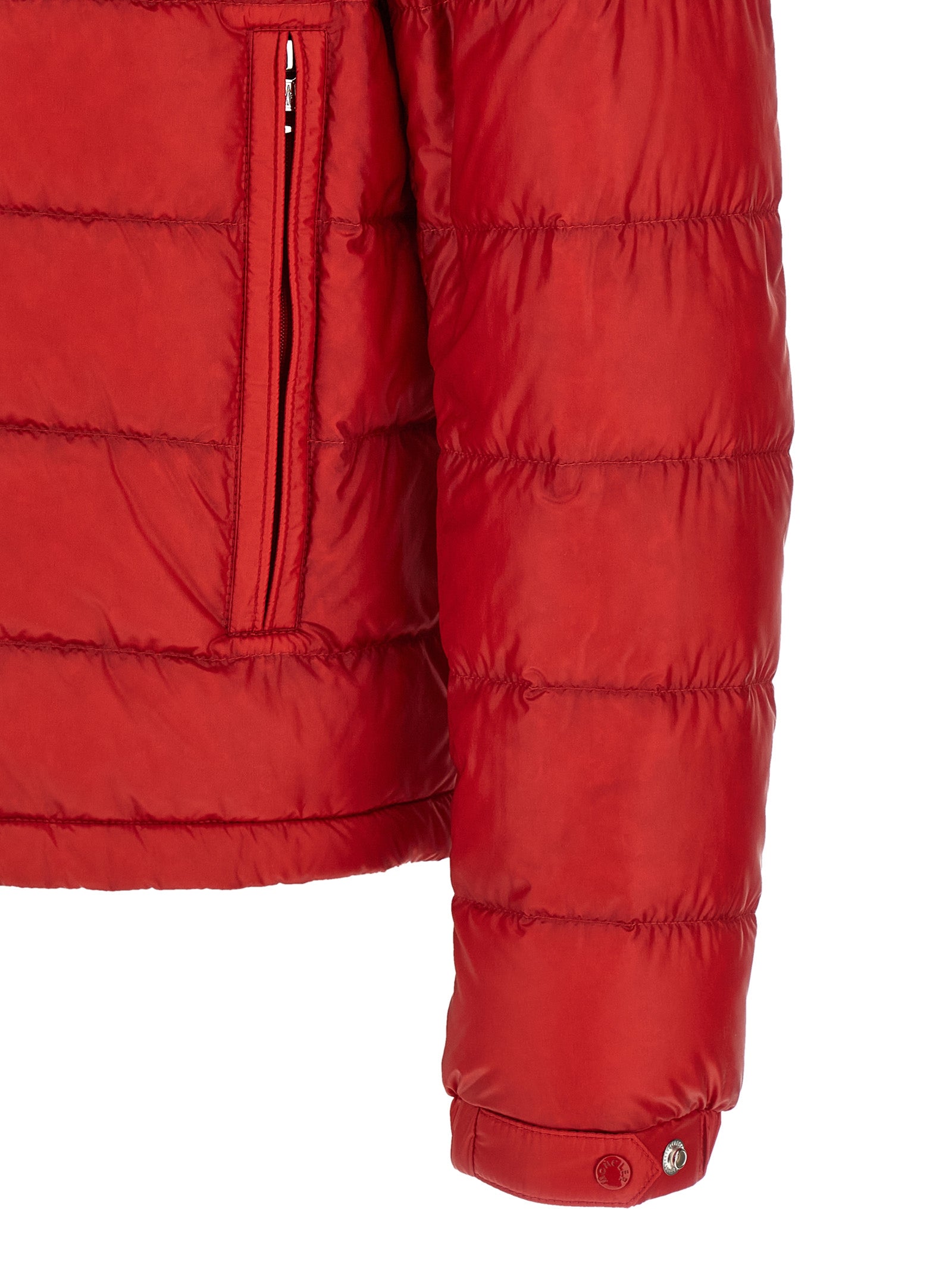 Moncler Red Polyamide Full-Length Jacket