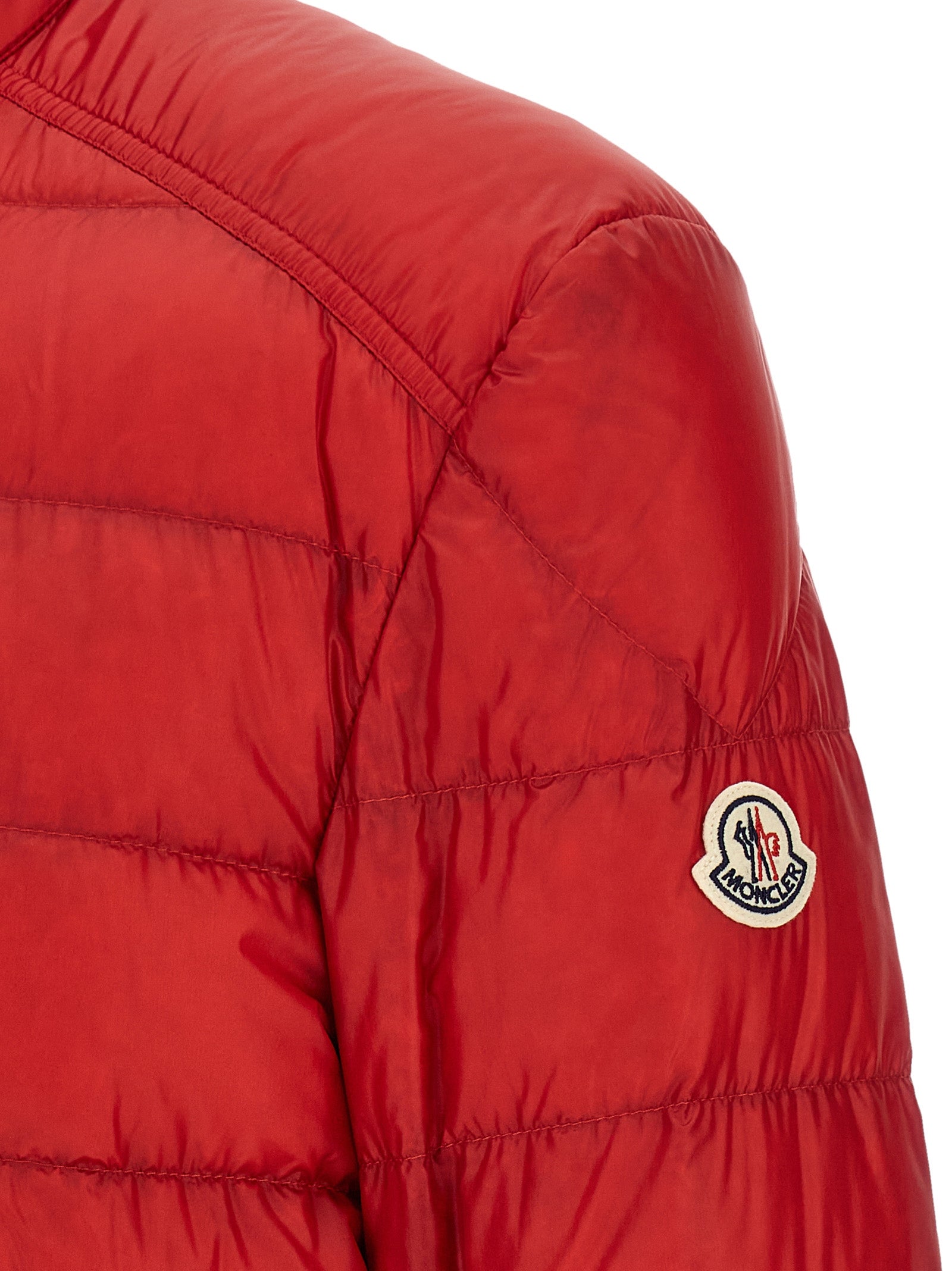 Moncler Red Polyamide Full-Length Jacket