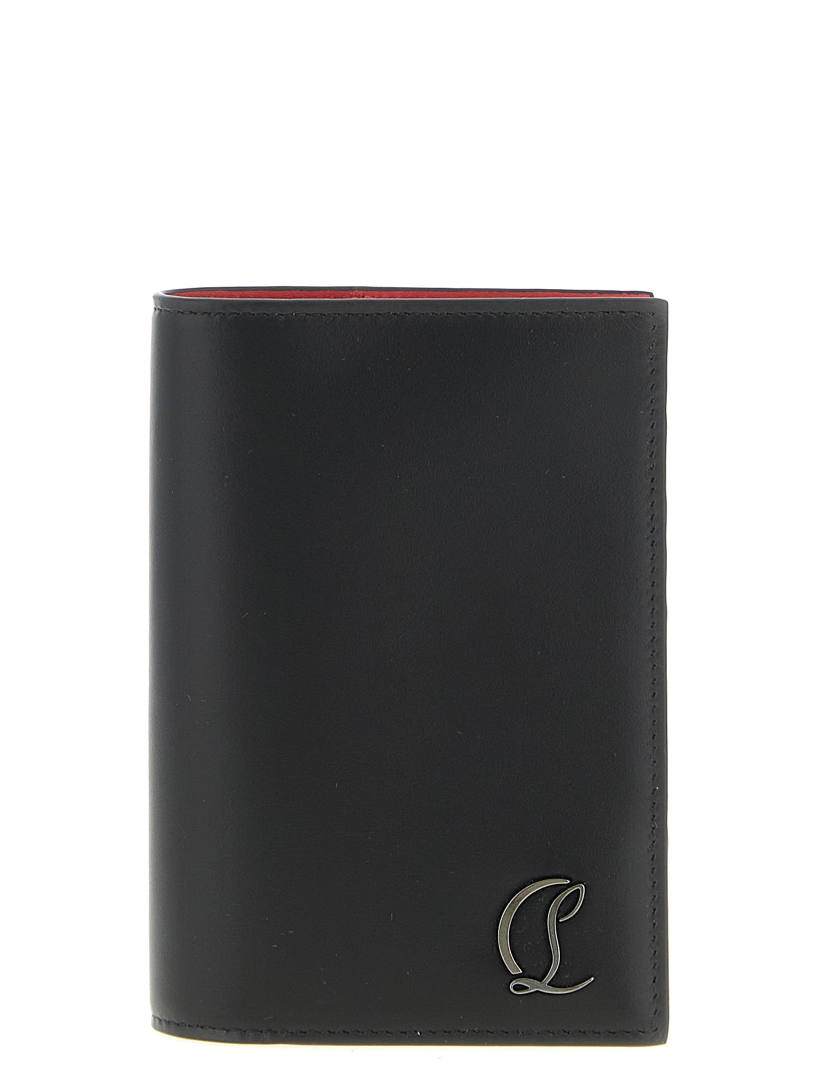 Christian Louboutin Black Calfskin Passport Holder