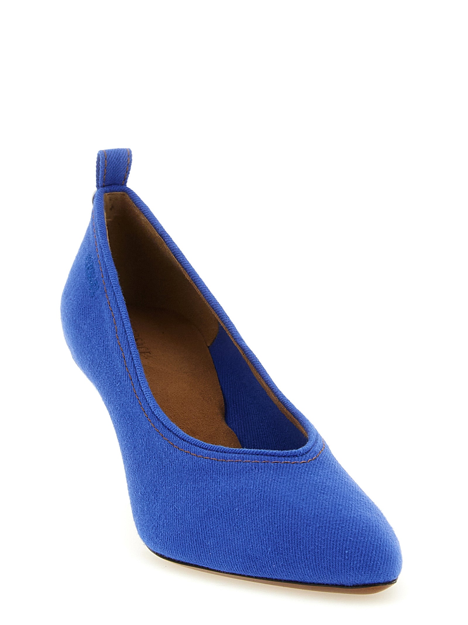 Versace Blue Denim Pointed Toe Pumps