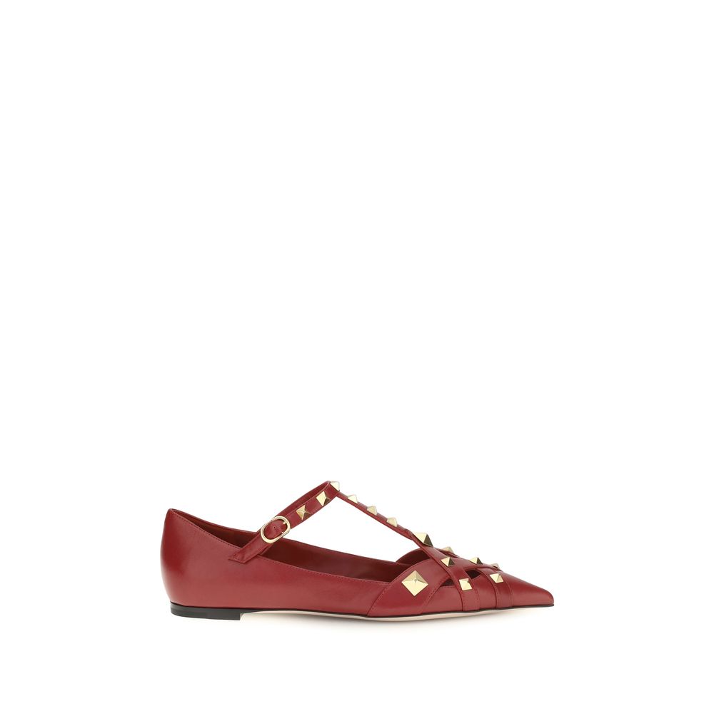 Valentino Garavani Red Goatskin Ballet Flats