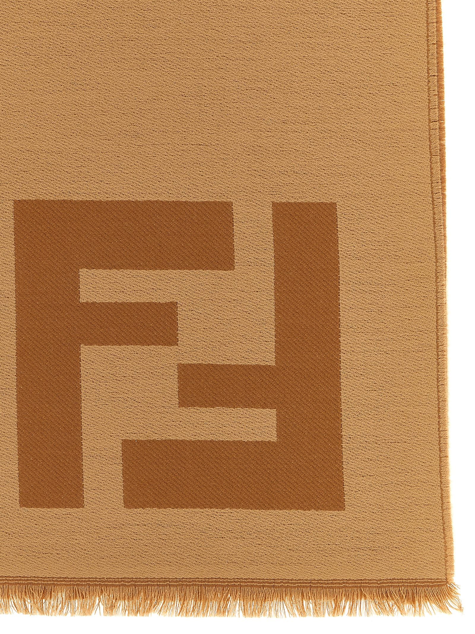 Fendi Brown Virgin Wool Foulard