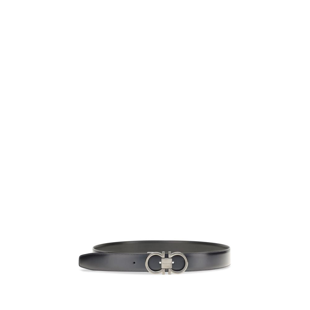 Ferragamo Blue Calf Leather Regular Belt