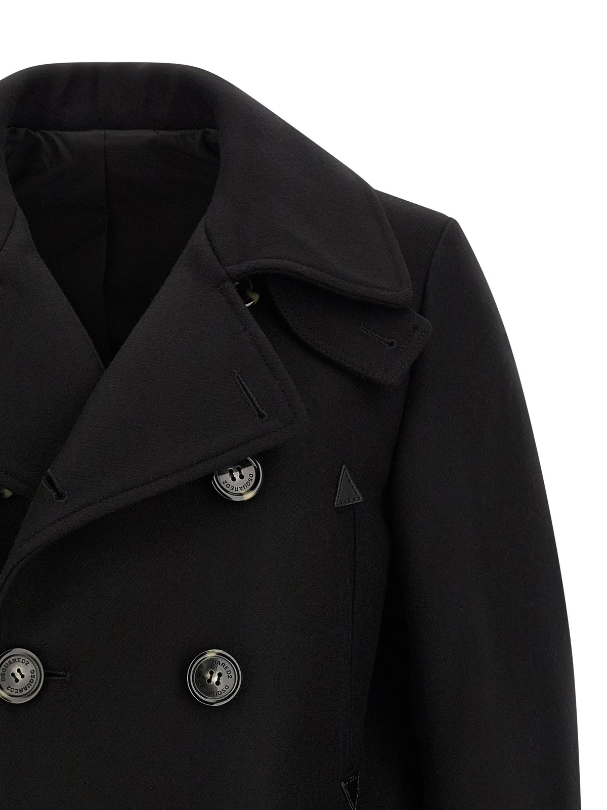Dsquared² Black Wool Coat