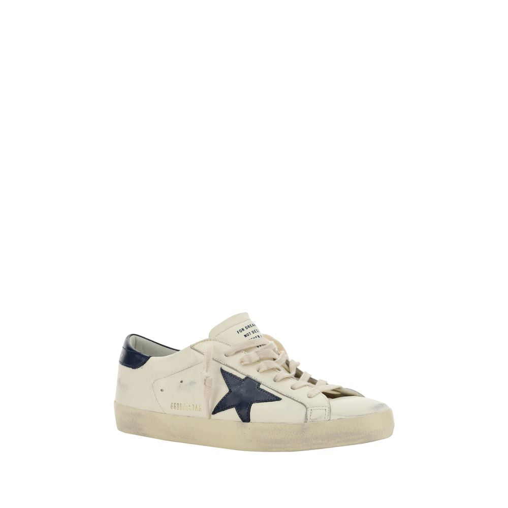 Golden Goose White Goatskin Low-Top Sneakers