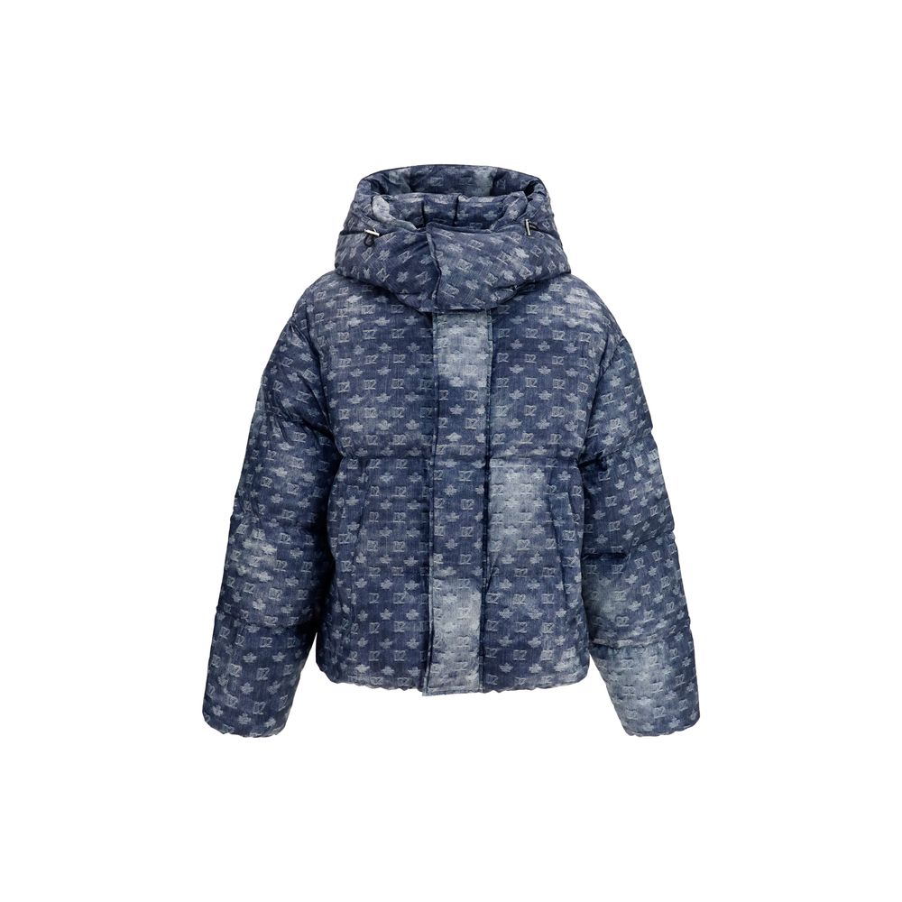 Dsquared2 Blue Polyester Full-Length Jacket