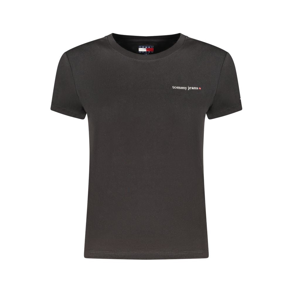 Tommy Hilfiger Black Cotton Crew Neck Tee
