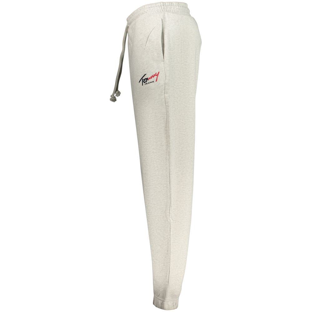 Tommy Hilfiger Gray Cotton Brushed Jogger Trousers