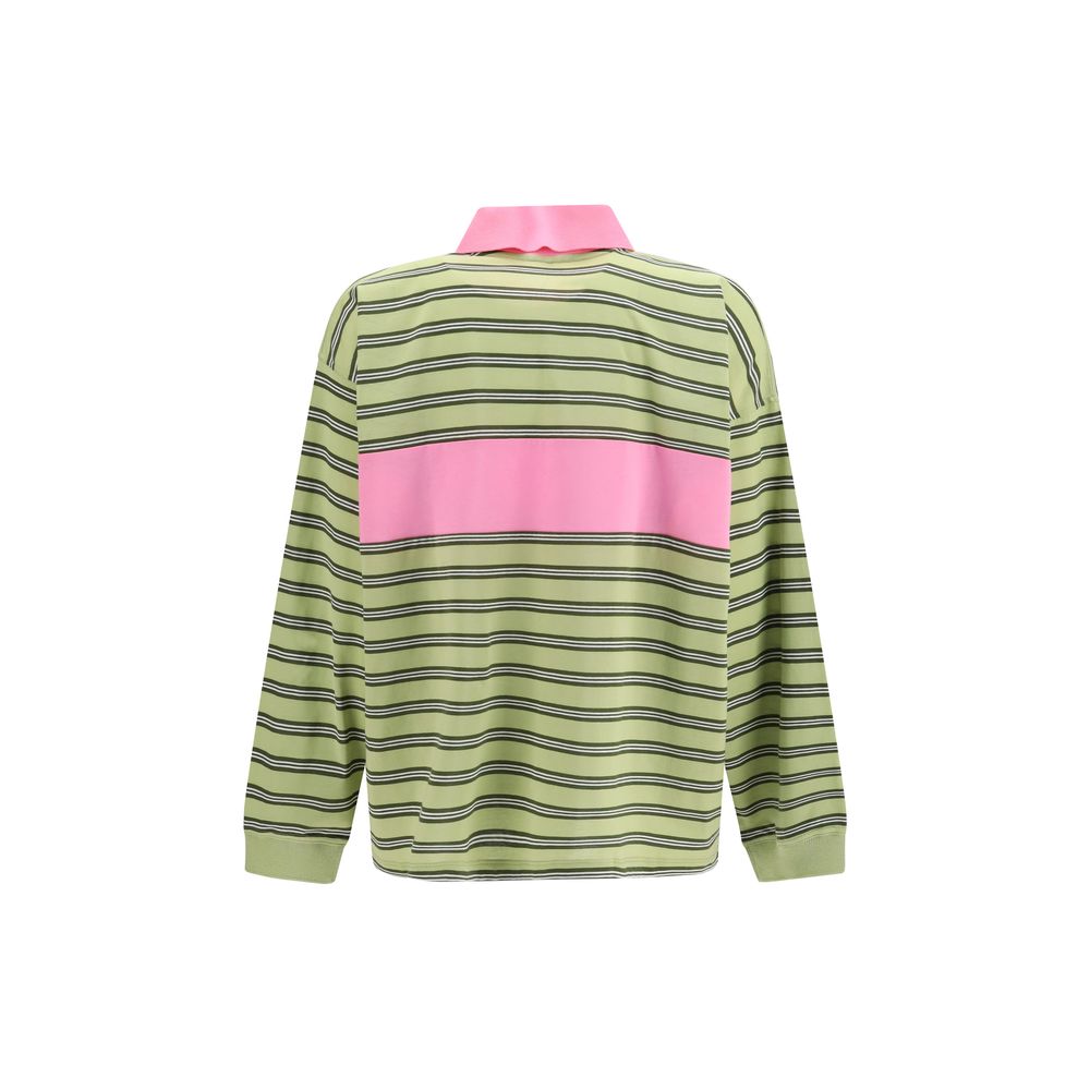 Versace Striped Cotton Knit Polo