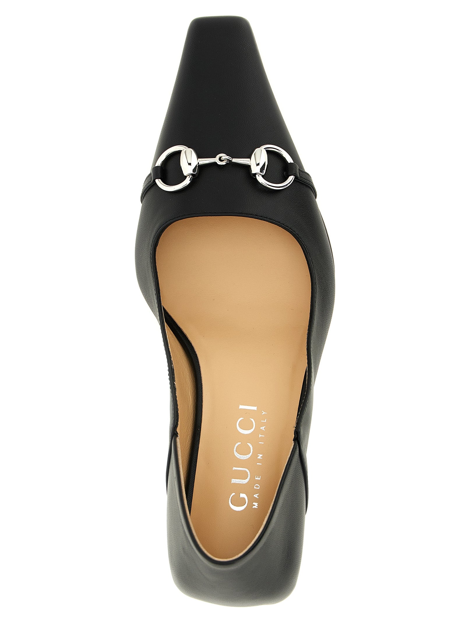 Black Lamb Leather Mid Heel Pumps