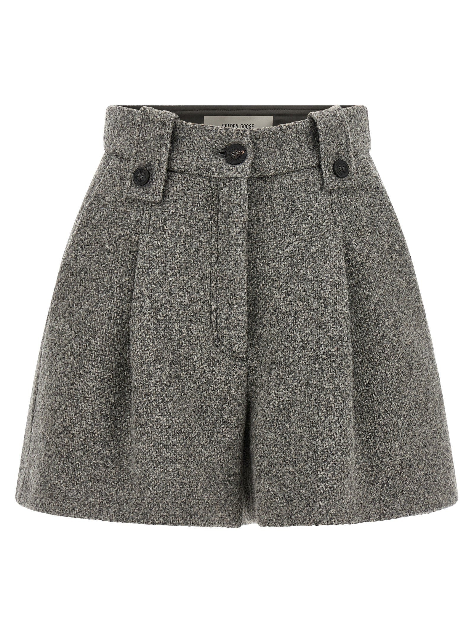 Gray Virgin Wool Bermuda Shorts