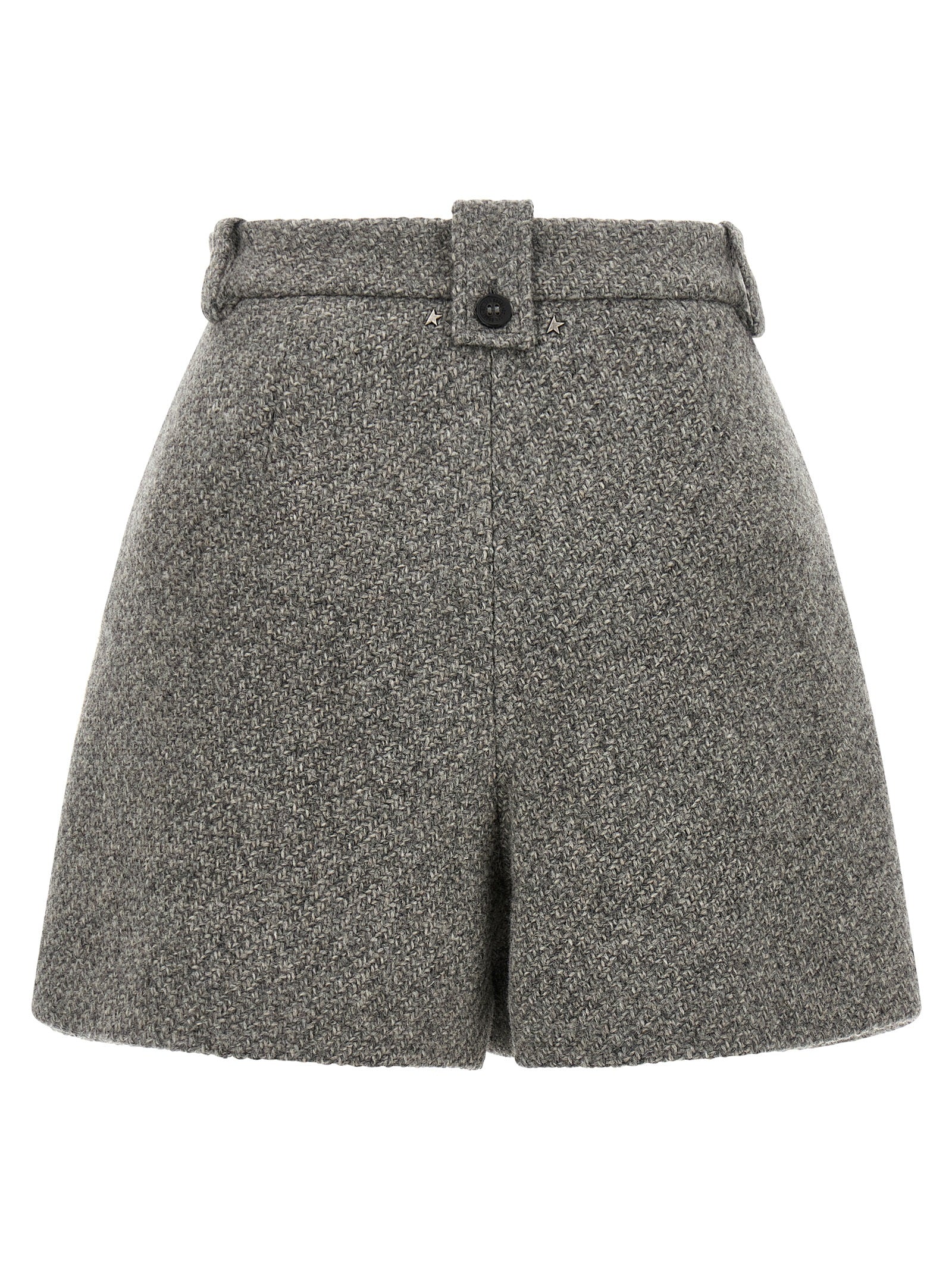 Gray Virgin Wool Bermuda Shorts