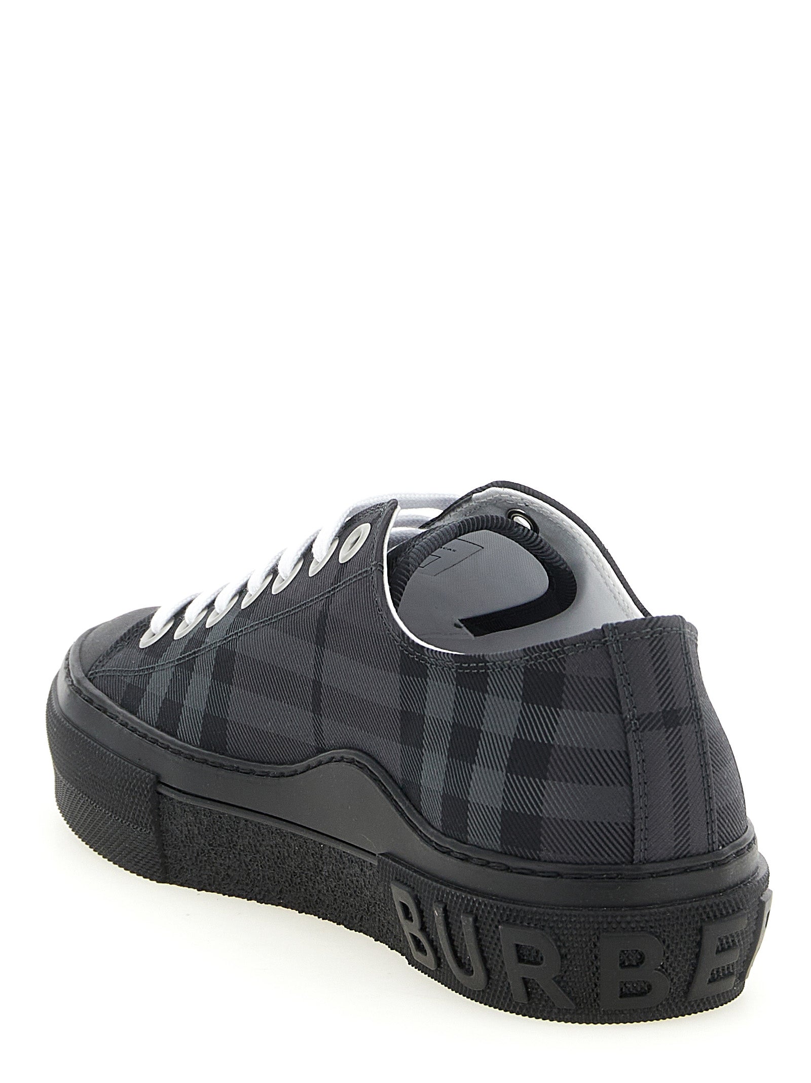 Burberry Gray Polyamide Low Top Sneakers
