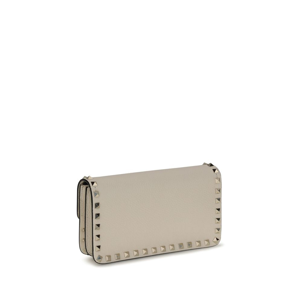 Valentino Garavani Beige Calf Leather Bos Taurus Wallet