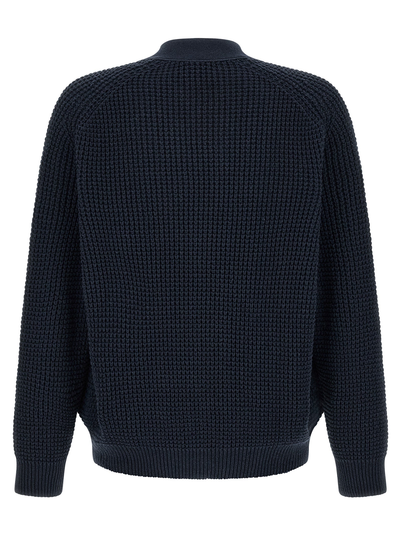 Hugo Boss Blue Cotton Cardigan