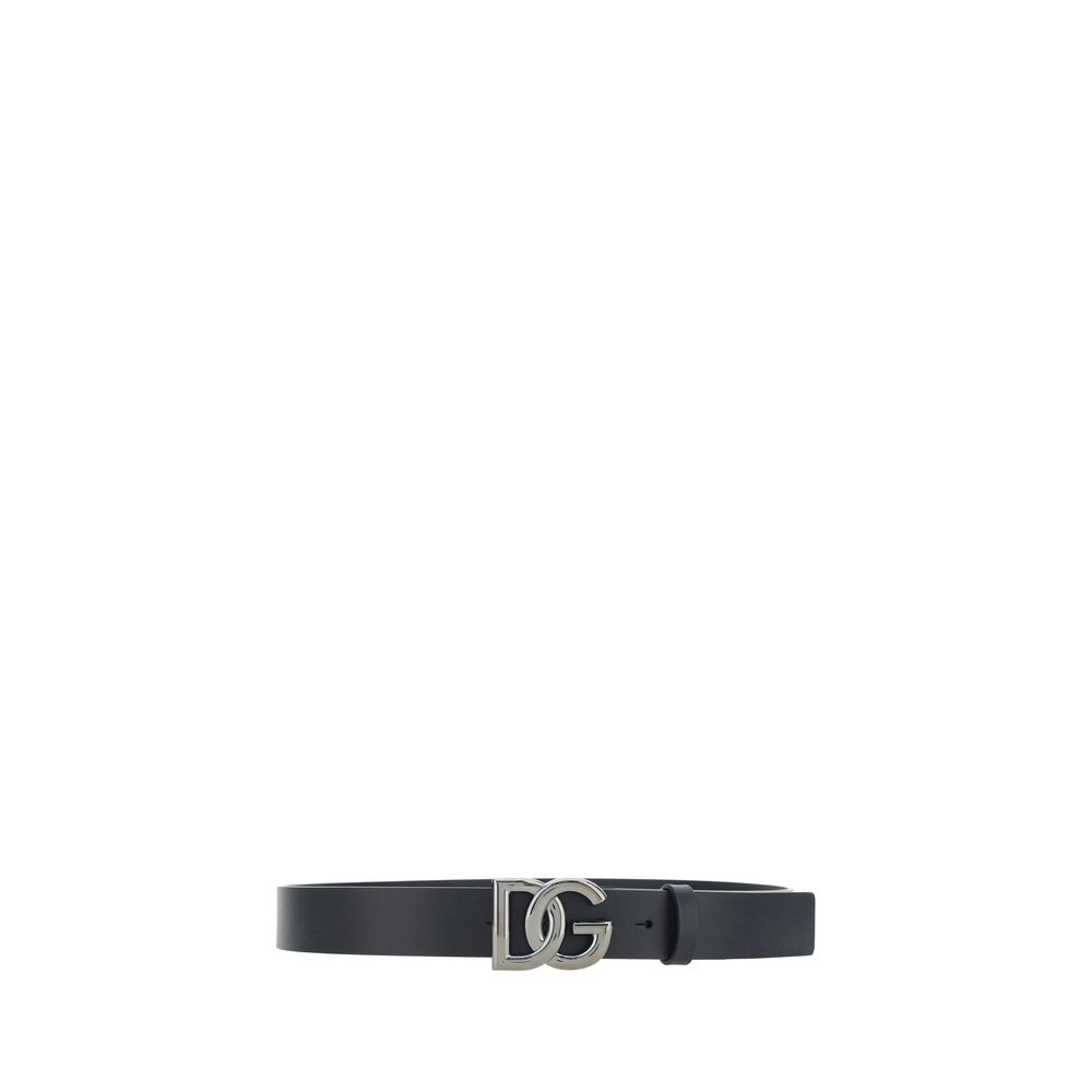 Dolce & Gabbana Black Calf Leather Bos Taurus Regular Belt