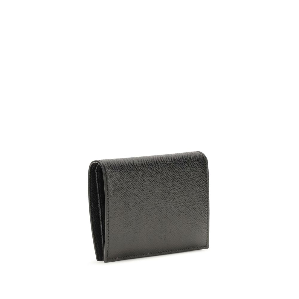 Ferragamo Black Calf Leather Bos Taurus Wallet
