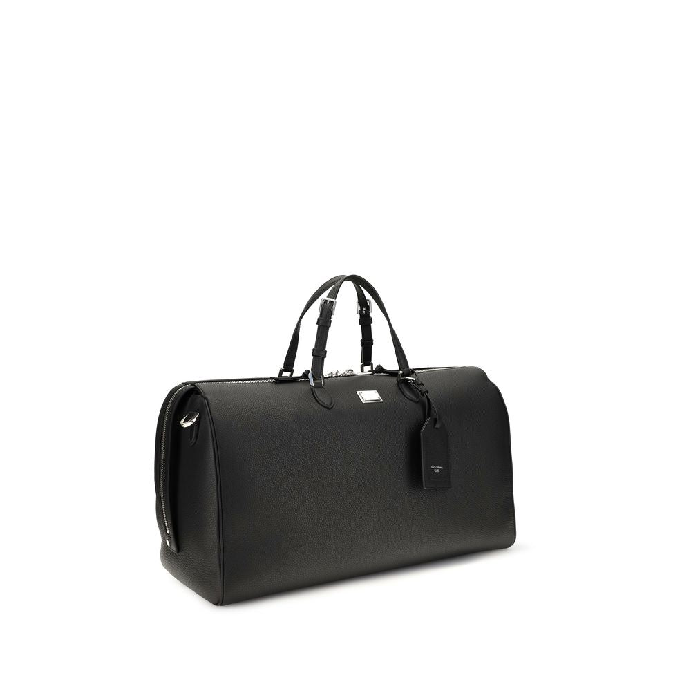 Dolce & Gabbana Black Calf Leather Bos Taurus Luggage And Travel