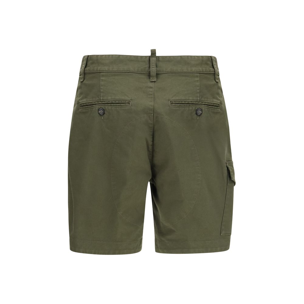 Dsquared² Bicolor Cotton Bermuda Shorts