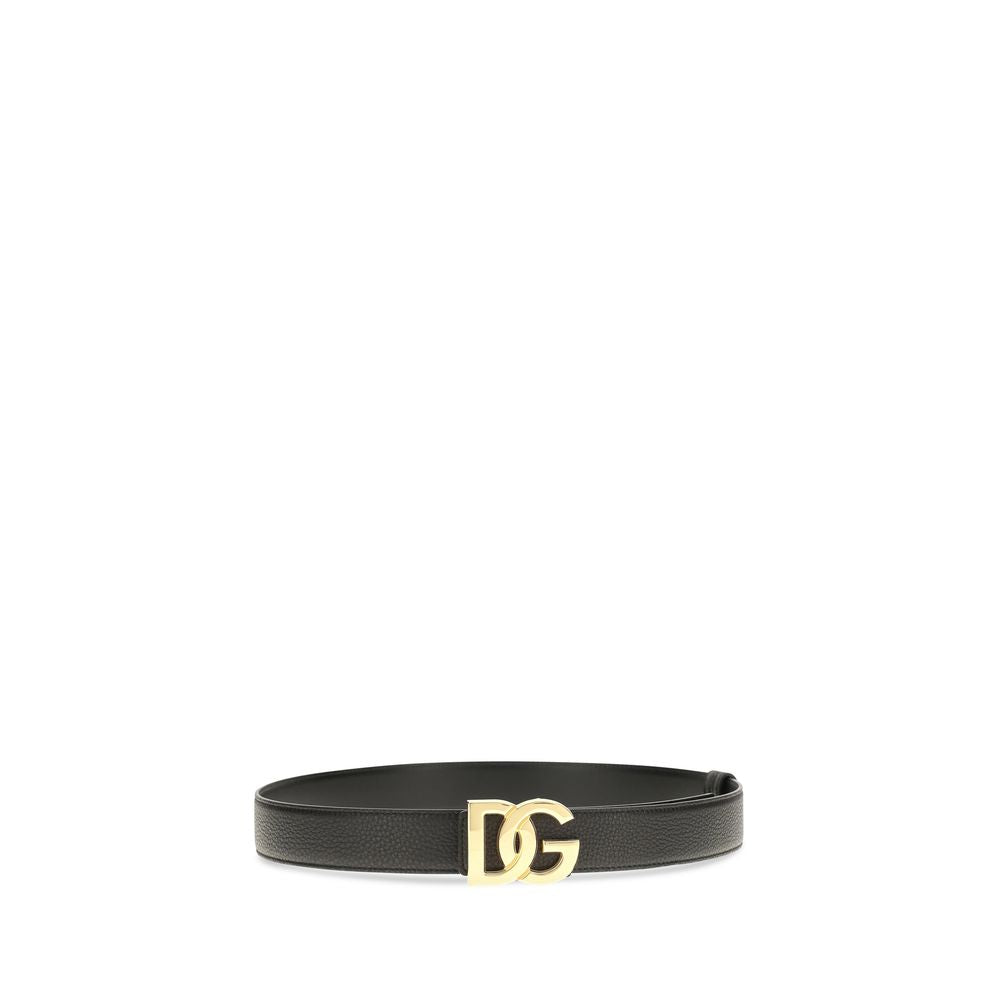 Dolce & Gabbana Black Calf Leather Bos Taurus Regular Belt