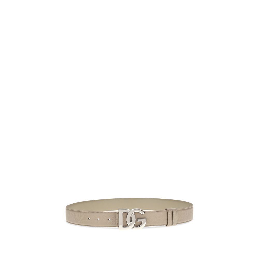 Dolce & Gabbana Beige Calf Leather Bos Taurus Regular Belt