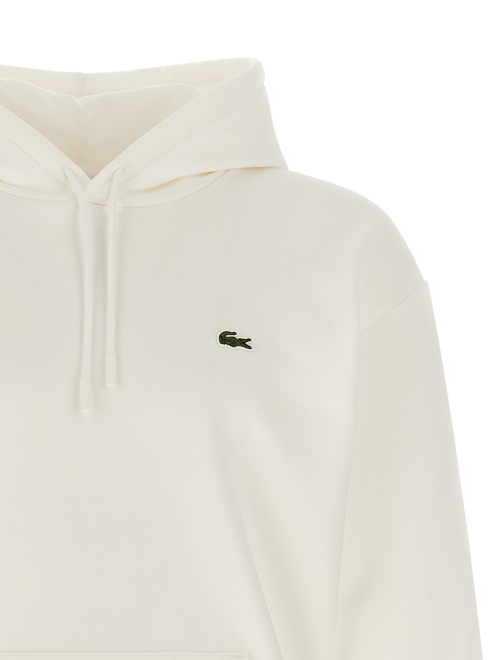 Lacoste White Cotton Sweatshirt