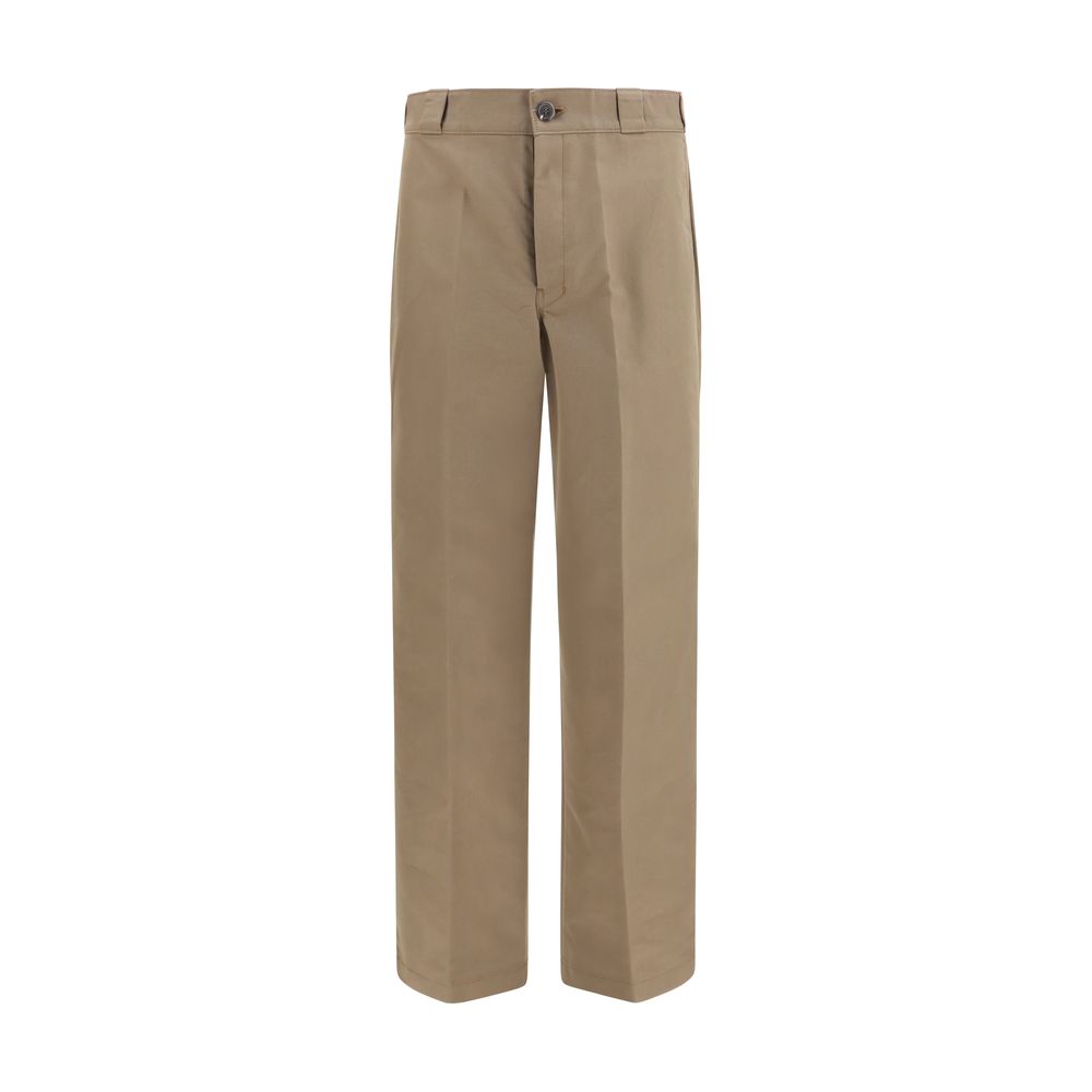 Prada Brown Cotton Casual Pants