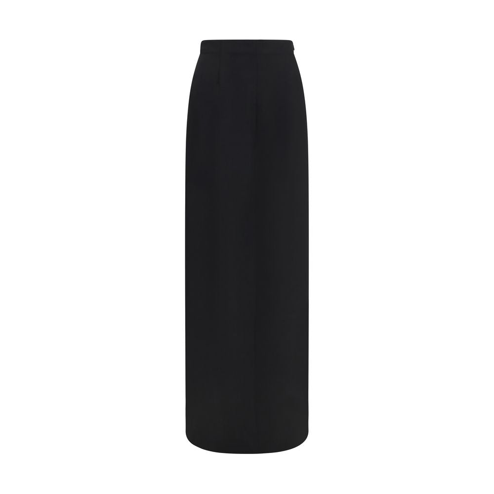 Maison Margiela Black Wool Oves Aries Long Skirt